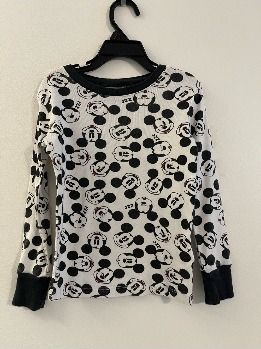 Disney Black & White Mickey Mouse Kids Long Sleeve Sweatshirt